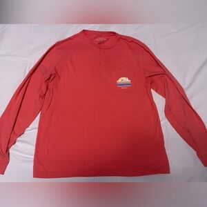 Vineyard Vines Coral Crew Neck Boston Tee